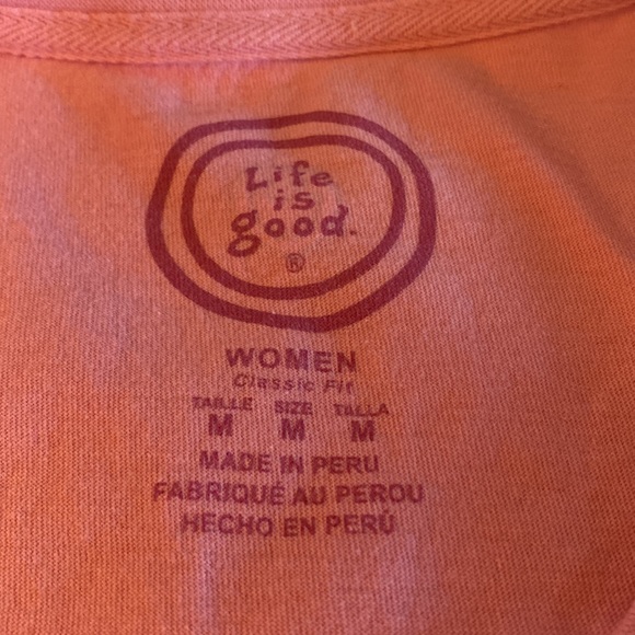 Life is Good "Flour Power" Baking Essentials Tee Shirt T-Shirt Top Sz Medium VGC - Picture 4 of 4